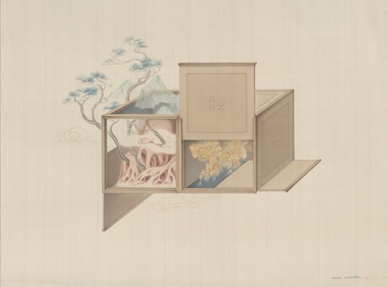 Box with Multiple Openings 1 by Zhang Xiaoli contemporary artwork Painting
