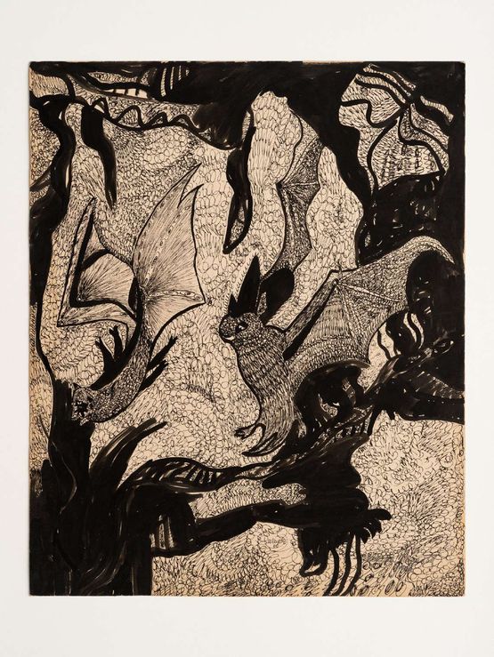 Untitled from the BlackWhite Animals series by Wanda Pimentel contemporary artwork Works on Paper
