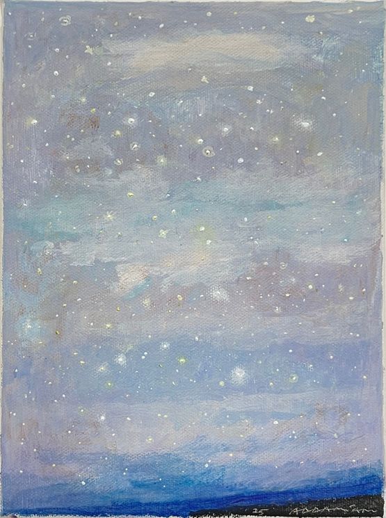 Con le stelle by Natale Addamiano contemporary artwork Painting