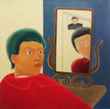 Self Portrait and Mirrors by Hilo Chen contemporary artwork painting