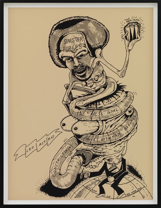 Political Cartoon Sinister Forces by Mike Kelley contemporary artwork Print