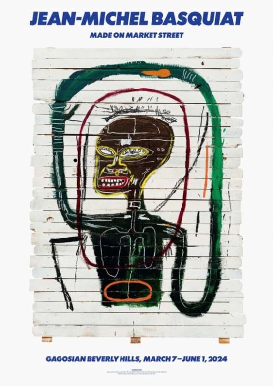 Jean Michel Basquiat Made on Market Street Exhibition Poster by Jean-Michel Basquiat contemporary artwork Works on Paper