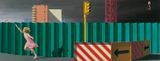 The construction fence by Jeffrey Smart contemporary artwork painting