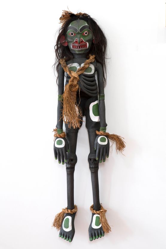 Kwakwakawakw Musgamakw Dzawadaenuxw First Nation Winalagalis War Spirit Puppet by Beau Dick contemporary artwork Painting