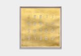 Life Face on Gold S_18 by Tatsuo Miyajima contemporary artwork works on paper print