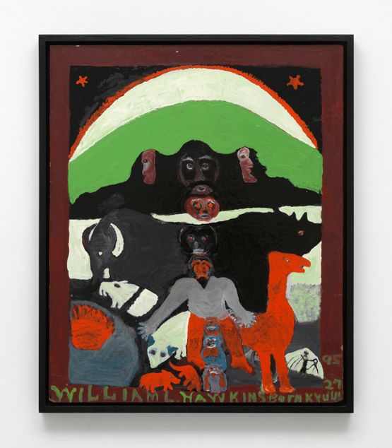 Nine Faces of Modern Man by William Hawkins contemporary artwork Painting