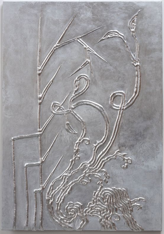 Transmission helicoid cyme by Caroline Rothwell contemporary artwork Painting