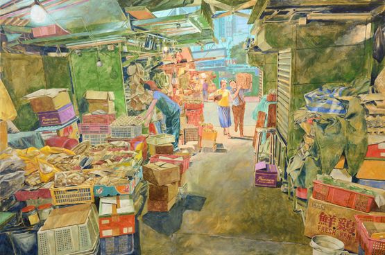 Chungking Express 1994 at Graham Street Central 1994 by Chow Chun Fai contemporary artwork Painting