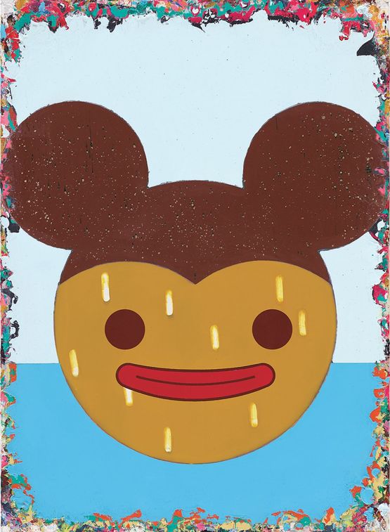 The Fake Mickey Smiling in a Cold Sweat by Lai Chiu-Chen contemporary artwork Painting