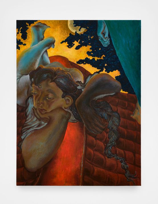 Beneath Her Gaze by Zheng Zhilin contemporary artwork Painting