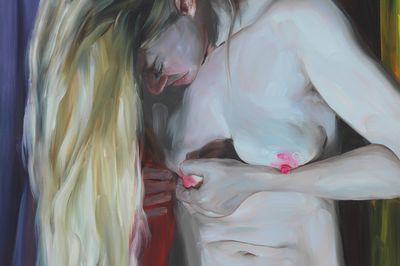 Jenna Gribbons Neon Nipples at Levy Gorvy Dayan