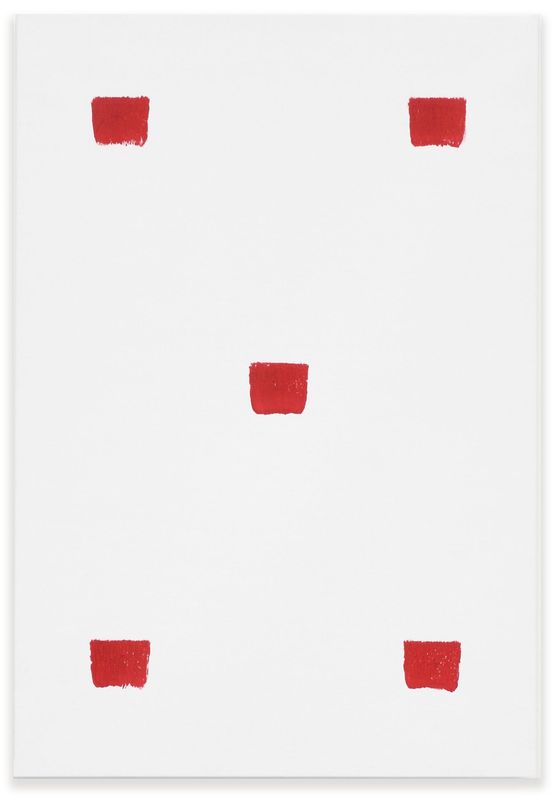 Empreintes de pinceau n50 repetees a intervalles reguliers de 30 cm by Niele Toroni contemporary artwork Painting