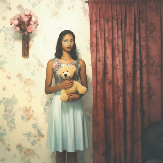 Pose for our family by Sabrina Tirvengadum contemporary artwork Print