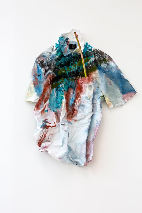 The Shirt Says I Feel by Hayley Tompkins contemporary artwork Sculpture