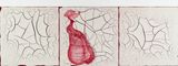 Nepenthes rafflesiana triptico by Adriana Varejao contemporary artwork painting