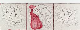 Nepenthes rafflesiana triptico by Adriana Varejao contemporary artwork Painting