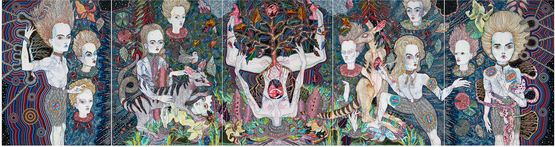 the heart land by Del Kathryn Barton contemporary artwork Painting