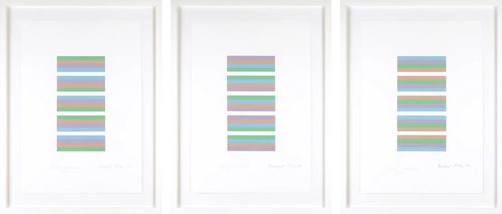 Intervals 3 Full set of 3 by Bridget Riley contemporary artwork Print
