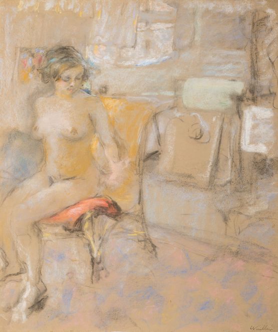 Modele dans latelier by Edouard Vuillard contemporary artwork Works on Paper