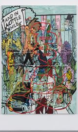 Denial by Helen Johnson contemporary artwork drawing mixed media painting