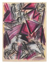Square Dance by Jaune Quick-To-See Smith contemporary artwork works on paper
