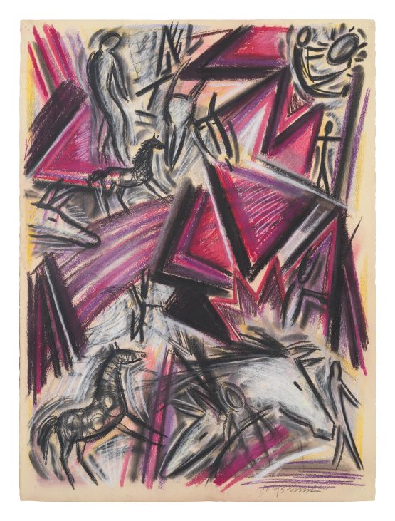Square Dance by Jaune Quick-To-See Smith contemporary artwork Works on Paper