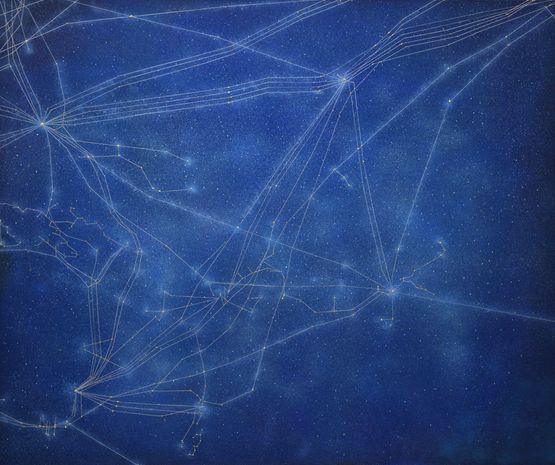 Signal_Submarine Networks 07 Australia by Tan Mu contemporary artwork Painting