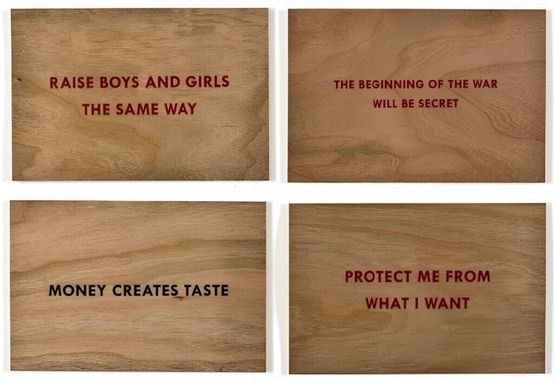 Truisms set of 4 by Jenny Holzer contemporary artwork Sculpture