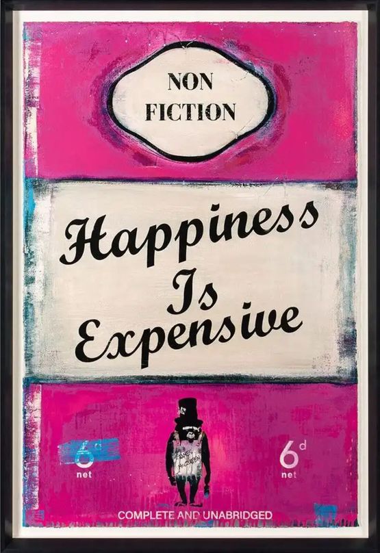 Happiness is Expensive by James Mcqueen contemporary artwork Works on Paper