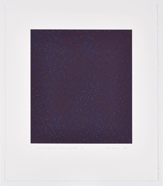 Study in Elliptical Form II Green on Dark Red by James Hugonin contemporary artwork Painting