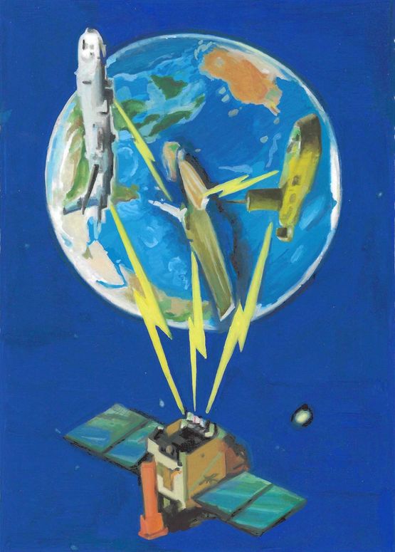 Ships in doubt pursuits politics and the promise of outer space 4 by Sahil Naik contemporary artwork Painting