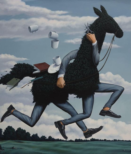 Anti-Horse by Zhou Song contemporary artwork Painting