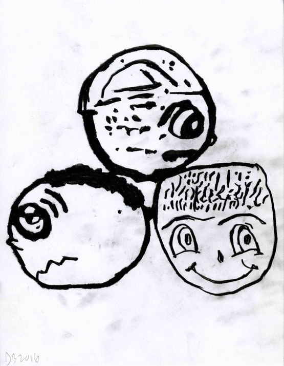 Untitled by Donald Baechler contemporary artwork Drawing