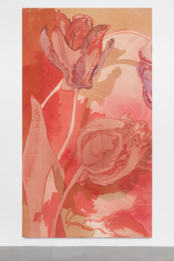 Spring of past and present April tulip left by Matthew Lutz-Kinoy contemporary artwork Painting