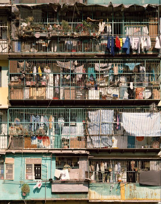Caged Balconies 1 City of Darkness Hong Kong by Ian Lambot contemporary artwork Photography