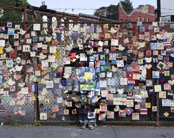 Hiding in New York No. 5 - Tiles for America by Liu Bolin contemporary artwork Photography