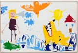 Obacht THE SOUND OF THE SECOND TRUMPET by Andi Fischer contemporary artwork drawing painting works on paper