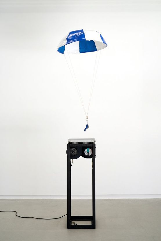 Parachute Blue  White by Tamura Satoru contemporary artwork Mixed Media
