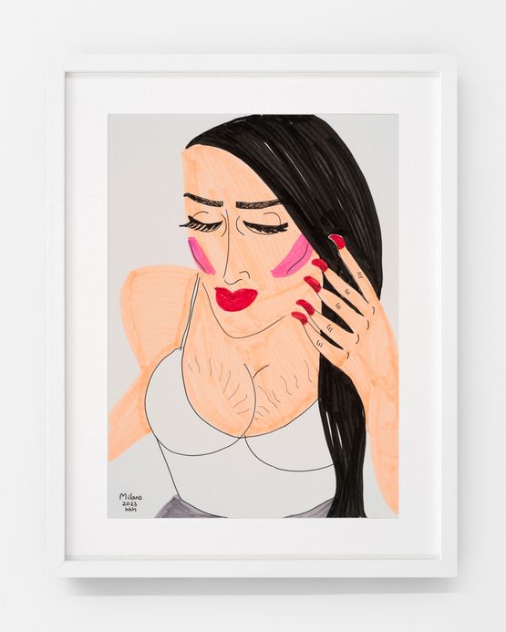 Woman in Milan 5 by Huang Hai-Hsin contemporary artwork Works on Paper