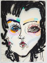 have her meet me there by Del Kathryn Barton contemporary artwork mixed media