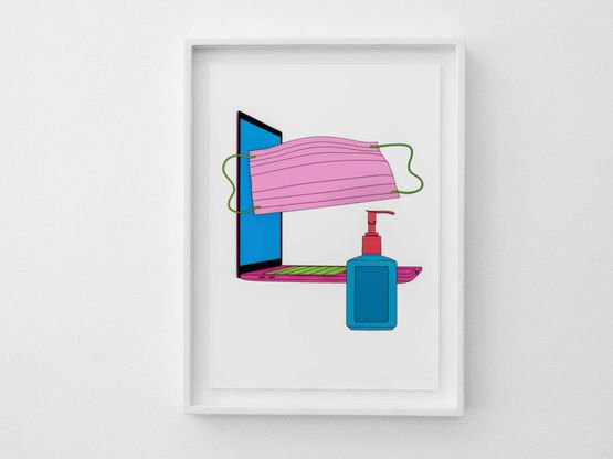 Hands Face Space by Michael Craig-Martin contemporary artwork Works on Paper
