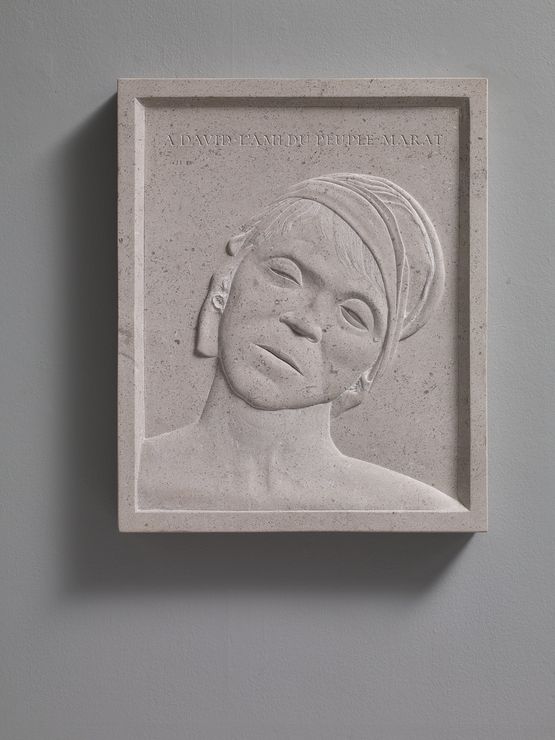 Head of the Dead Marat by Ian Hamilton Finlay contemporary artwork Sculpture