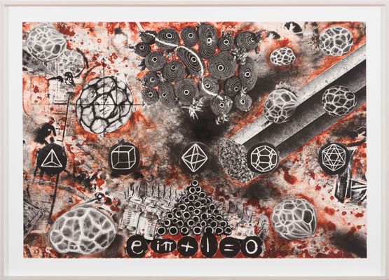 Zero or Nothing 2 Eulers identity by Fiona Hall contemporary artwork Painting