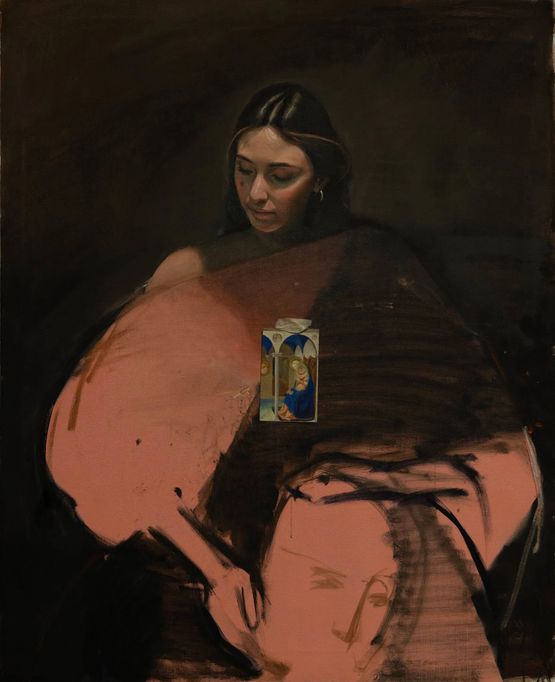 you have stolen my heart with a single glance by Marcos Lozano Merchan contemporary artwork Painting