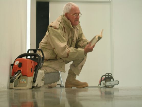 Poetry for Chainsaws by Jim Allen contemporary artwork Mixed Media
