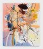 Ginger Squares Red and Blue Wash with Orange 112425 by Aaron Garber-Maikovska contemporary artwork Painting