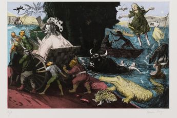 Contemporary art exhibition Paula Rego Characters at play at Galerie Lelong 13 Rue de Teheran Paris France