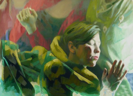 Floating by Xenia Hausner contemporary artwork Painting