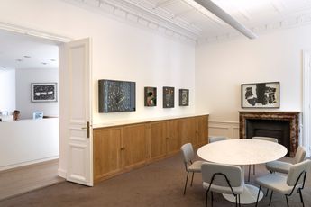Contemporary art exhibition Jannis Kounellis Boites. 1989  2015. at Galerie Lelong 13 Rue de Teheran Paris France