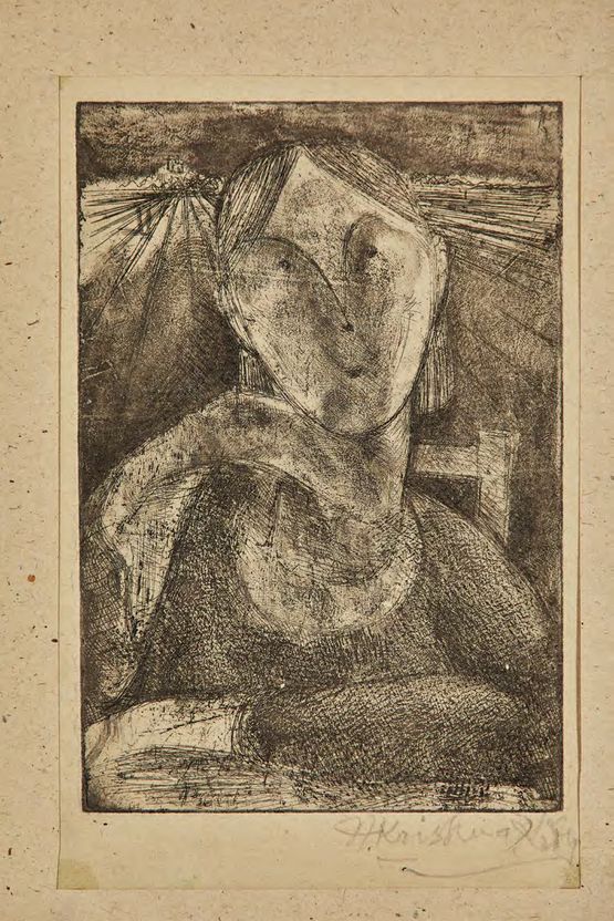 Untitled by Krishna Reddy contemporary artwork Print